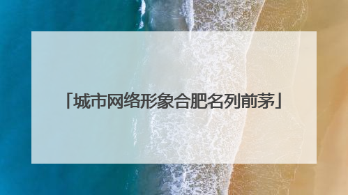 城市网络形象合肥名列前茅