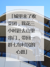 城里来了收菜团，我花三小时赶去山里串门，带回一群七旬村民的心愿