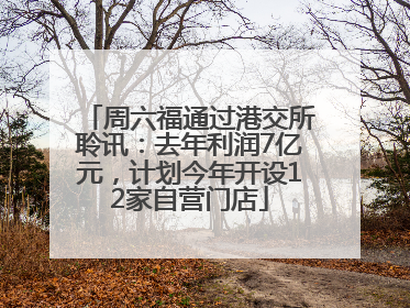 周六福通过港交所聆讯：去年利润7亿元，计划今年开设12家自营门店