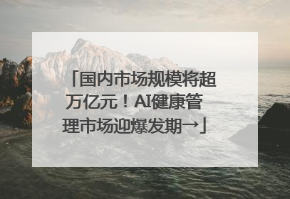 国内市场规模将超万亿元！AI健康管理市场迎爆发期→