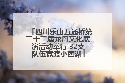 四川乐山五通桥第二十二届龙舟文化展演活动举行 32支队伍竞渡小西湖