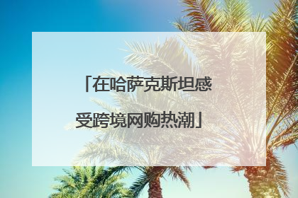 在哈萨克斯坦感受跨境网购热潮