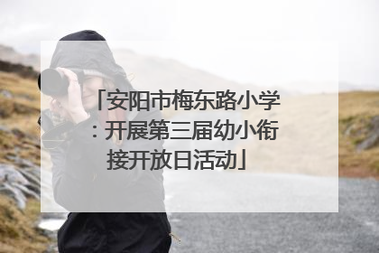 安阳市梅东路小学：开展第三届幼小衔接开放日活动