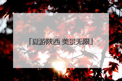 夏游陕西 美景无限