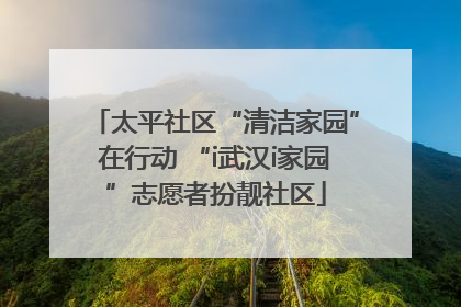 太平社区“清洁家园”在行动 “i武汉i家园”志愿者扮靓社区