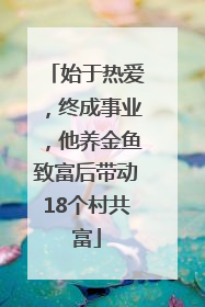 始于热爱，终成事业，他养金鱼致富后带动18个村共富