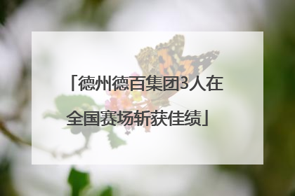 德州德百集团3人在全国赛场斩获佳绩