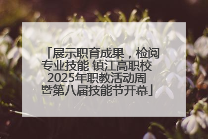 展示职育成果，检阅专业技能 镇江高职校2025年职教活动周暨第八届技能节开幕