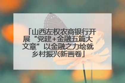 山西左权农商银行开展“党建+金融五篇大文章”以金融之力绘就乡村振兴新画卷