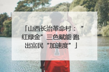 山西长治革命村：“红绿金”三色赋能 跑出富民“加速度”