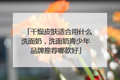 干燥皮肤适合用什么洗面奶，洗面奶青少年品牌推荐哪款好