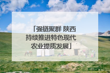 强链聚群 陕西持续推进特色现代农业提质发展