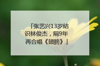 张艺兴13岁结识林俊杰，隔9年再合唱《翅膀》