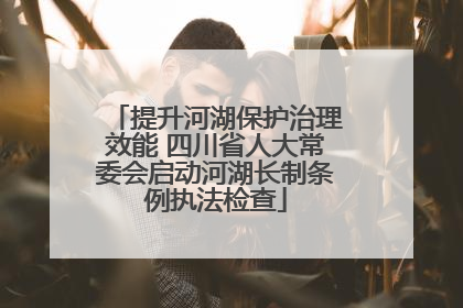 提升河湖保护治理效能 四川省人大常委会启动河湖长制条例执法检查
