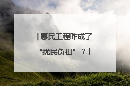 惠民工程咋成了“扰民负担”？