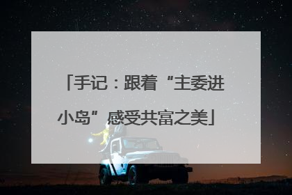 手记：跟着“主委进小岛”感受共富之美