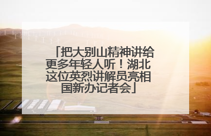 把大别山精神讲给更多年轻人听！湖北这位英烈讲解员亮相国新办记者会