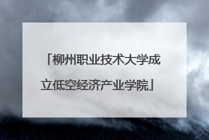 柳州职业技术大学成立低空经济产业学院