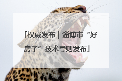 权威发布｜淄博市“好房子”技术导则发布