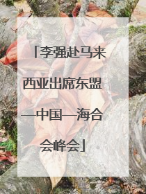 李强赴马来西亚出席东盟—中国—海合会峰会