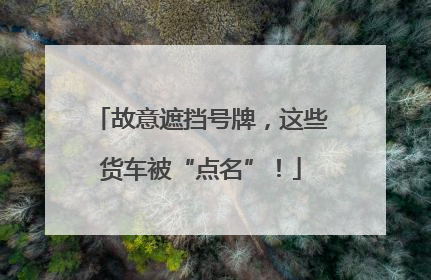 故意遮挡号牌，这些货车被“点名”！