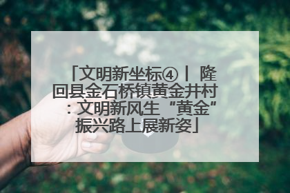 文明新坐标④丨 隆回县金石桥镇黄金井村：文明新风生“黄金” 振兴路上展新姿