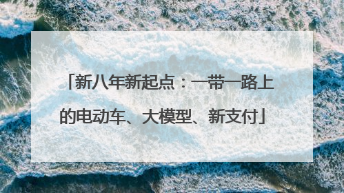 新八年新起点：一带一路上的电动车、大模型、新支付