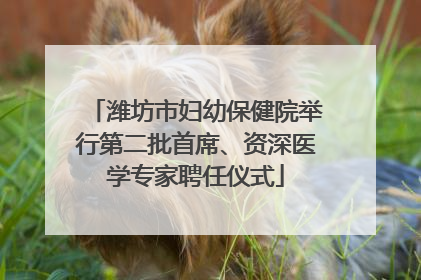 潍坊市妇幼保健院举行第二批首席、资深医学专家聘任仪式