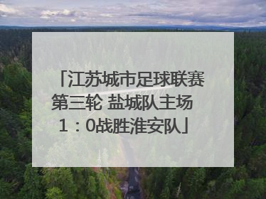 江苏城市足球联赛第三轮 盐城队主场1：0战胜淮安队