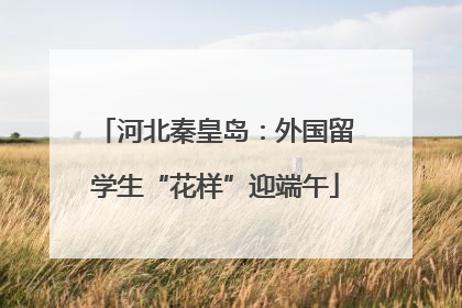 河北秦皇岛：外国留学生“花样”迎端午