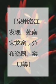 泉州洛江发现一处南宋龙窑，分布瓷器、窑具等