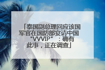 泰国副总理回应该国军官在国防部宴请中国“VVVIP”：确有此事，正在调查