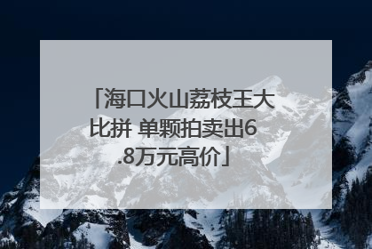 海口火山荔枝王大比拼 单颗拍卖出6.8万元高价