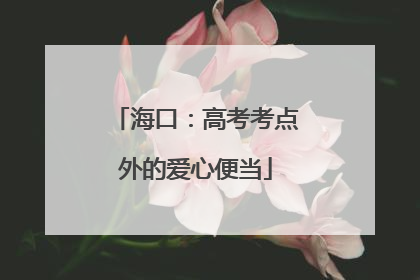 海口：高考考点外的爱心便当