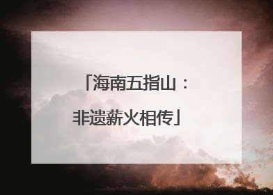 海南五指山：非遗薪火相传
