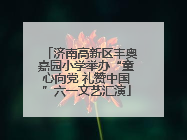济南高新区丰奥嘉园小学举办“童心向党 礼赞中国”六一文艺汇演