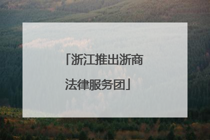 浙江推出浙商法律服务团