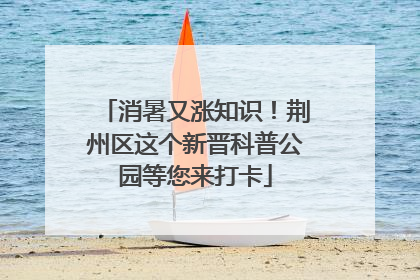 消暑又涨知识！荆州区这个新晋科普公园等您来打卡