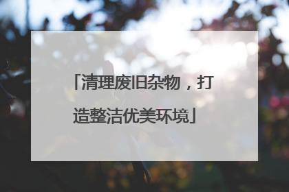清理废旧杂物，打造整洁优美环境