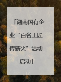 湖南国有企业“百名工匠传薪火”活动启动