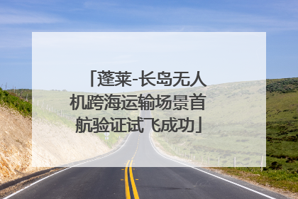 蓬莱-长岛无人机跨海运输场景首航验证试飞成功