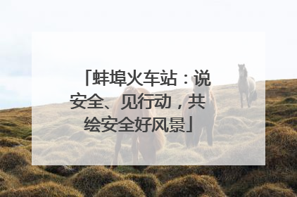 蚌埠火车站：说安全、见行动，共绘安全好风景