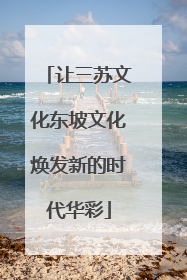 让三苏文化东坡文化焕发新的时代华彩