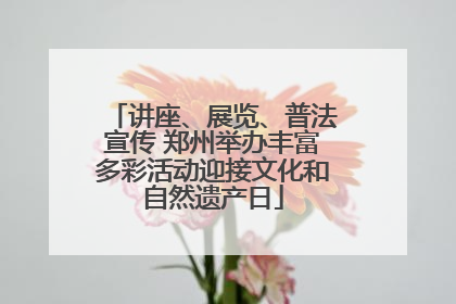 讲座、展览、普法宣传 郑州举办丰富多彩活动迎接文化和自然遗产日
