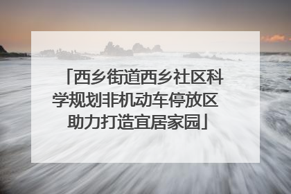 西乡街道西乡社区科学规划非机动车停放区 助力打造宜居家园