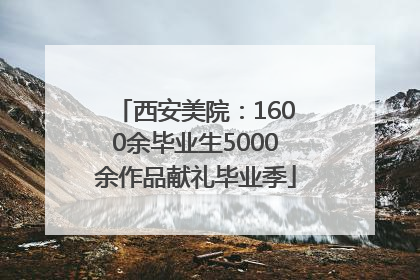 西安美院：1600余毕业生5000余作品献礼毕业季