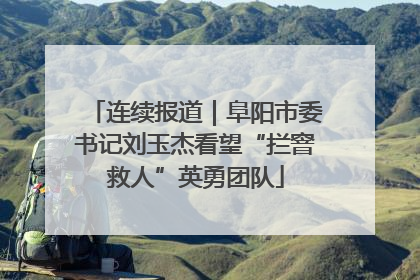 连续报道｜阜阳市委书记刘玉杰看望“拦窨救人”英勇团队