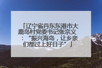 辽宁省丹东东港市大鹿岛村党委书记张宗义：“振兴海岛，让乡亲们都过上好日子”