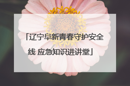 辽宁阜新青春守护安全线 应急知识进讲堂
