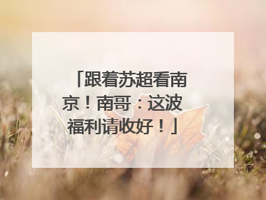 跟着苏超看南京！南哥：这波福利请收好！